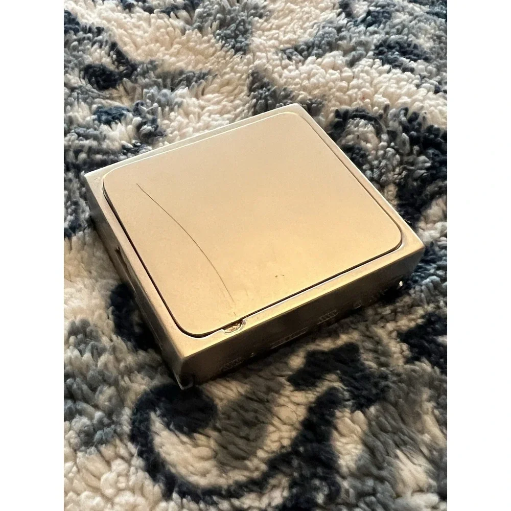 Platinum Number Dial Silver‎ Finish LAPTOP Mini collectible Desk Clock Vtg W